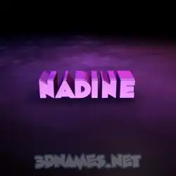 nadine in Big Purple style - 3D name wallpaper