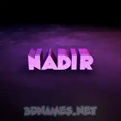 nadir in Big Purple style - 3D name wallpaper