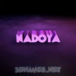 nadoya in Big Purple style - 3D name wallpaper