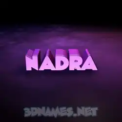nadra in Big Purple style - 3D name wallpaper