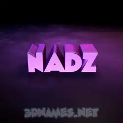 nadz in Big Purple style - 3D name wallpaper