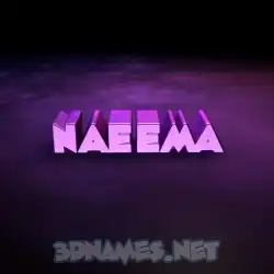 naeema in Big Purple style - 3D name wallpaper