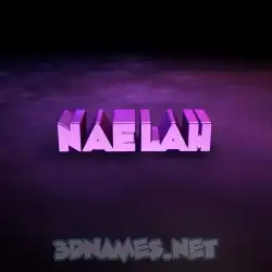 naelah in Big Purple style - 3D name wallpaper