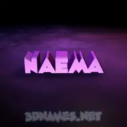 naema in Big Purple style - 3D name wallpaper