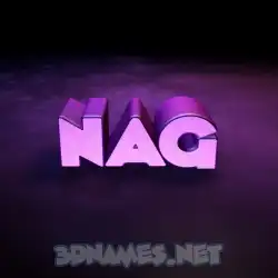 nag in Big Purple style - 3D name wallpaper
