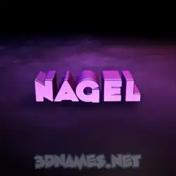 nagel in Big Purple style - 3D name wallpaper