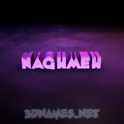 naghmeh in Big Purple style - 3D name wallpaper