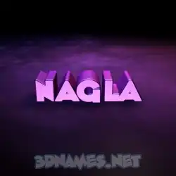 nagla in Big Purple style - 3D name wallpaper