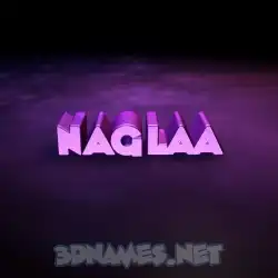 naglaa in Big Purple style - 3D name wallpaper
