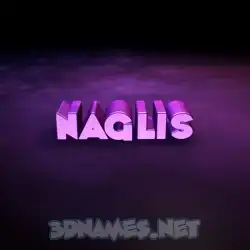 naglis in Big Purple style - 3D name wallpaper