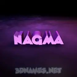 nagma in Big Purple style - 3D name wallpaper