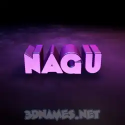 nagu in Big Purple style - 3D name wallpaper