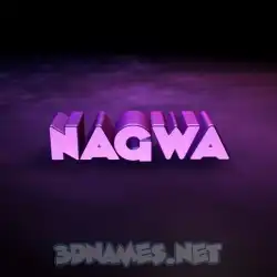 nagwa in Big Purple style - 3D name wallpaper