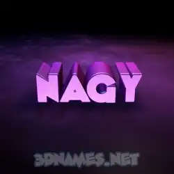 nagy in Big Purple style - 3D name wallpaper