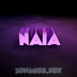 naia in Big Purple style - 3D name wallpaper