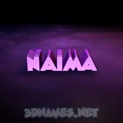 naima in Big Purple style - 3D name wallpaper