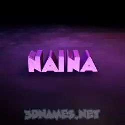 naina in Big Purple style - 3D name wallpaper