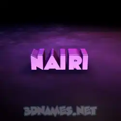 nairi in Big Purple style - 3D name wallpaper