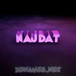 najdat in Big Purple style - 3D name wallpaper