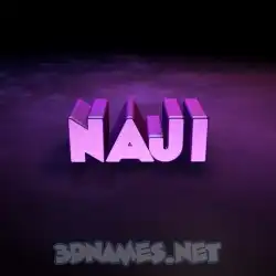naji in Big Purple style - 3D name wallpaper