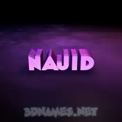 najid in Big Purple style - 3D name wallpaper