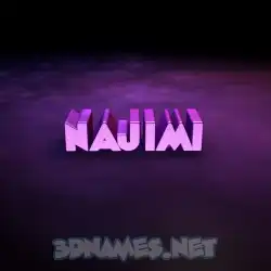 najimi in Big Purple style - 3D name wallpaper