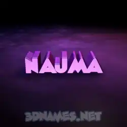 najma in Big Purple style - 3D name wallpaper