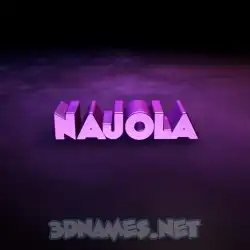 najola in Big Purple style - 3D name wallpaper