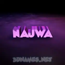 najwa in Big Purple style - 3D name wallpaper