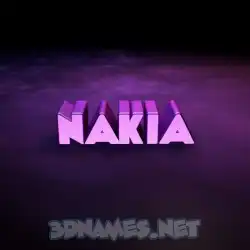 nakia in Big Purple style - 3D name wallpaper