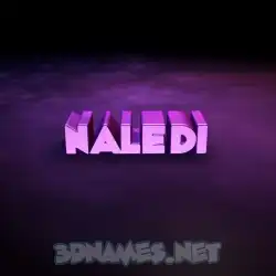 naledi in Big Purple style - 3D name wallpaper