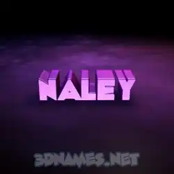 naley in Big Purple style - 3D name wallpaper