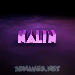 nalin in Big Purple style - 3D name wallpaper