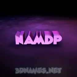 namdp in Big Purple style - 3D name wallpaper