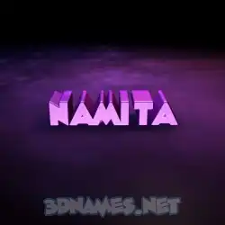 namita in Big Purple style - 3D name wallpaper