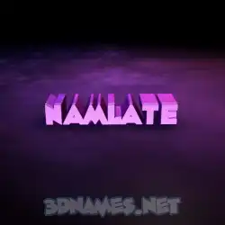 namlate in Big Purple style - 3D name wallpaper