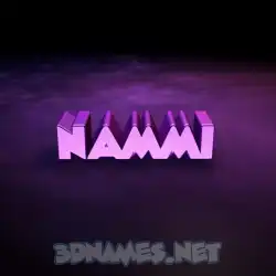 nammi in Big Purple style - 3D name wallpaper