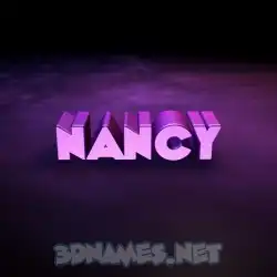 nancy in Big Purple style - 3D name wallpaper