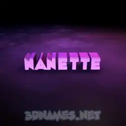 nanette in Big Purple style - 3D name wallpaper