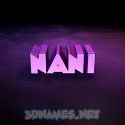 nani in Big Purple style - 3D name wallpaper