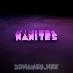 nanites in Big Purple style - 3D name wallpaper