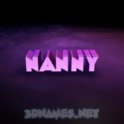 nanny in Big Purple style - 3D name wallpaper