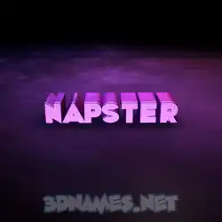 napster in Big Purple style - 3D name wallpaper