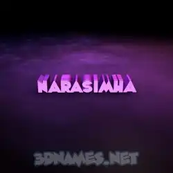 narasimha in Big Purple style - 3D name wallpaper
