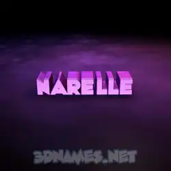 narelle in Big Purple style - 3D name wallpaper