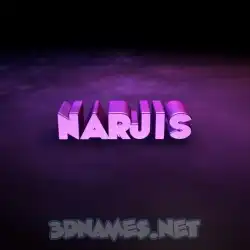 narjis in Big Purple style - 3D name wallpaper