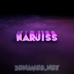 narjiss in Big Purple style - 3D name wallpaper