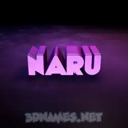 naru in Big Purple style - 3D name wallpaper