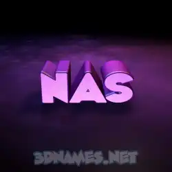 nas in Big Purple style - 3D name wallpaper