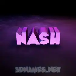 nash in Big Purple style - 3D name wallpaper